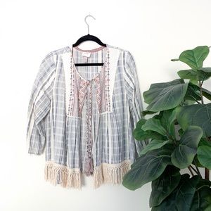 Knox Rose Blouse/Sweater/Jacket with Fringe